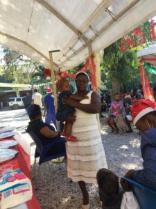 Christmas Party from Kay-O-Bois malnutrition program - women with child