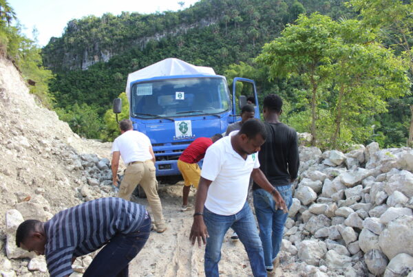 on the road in haiti