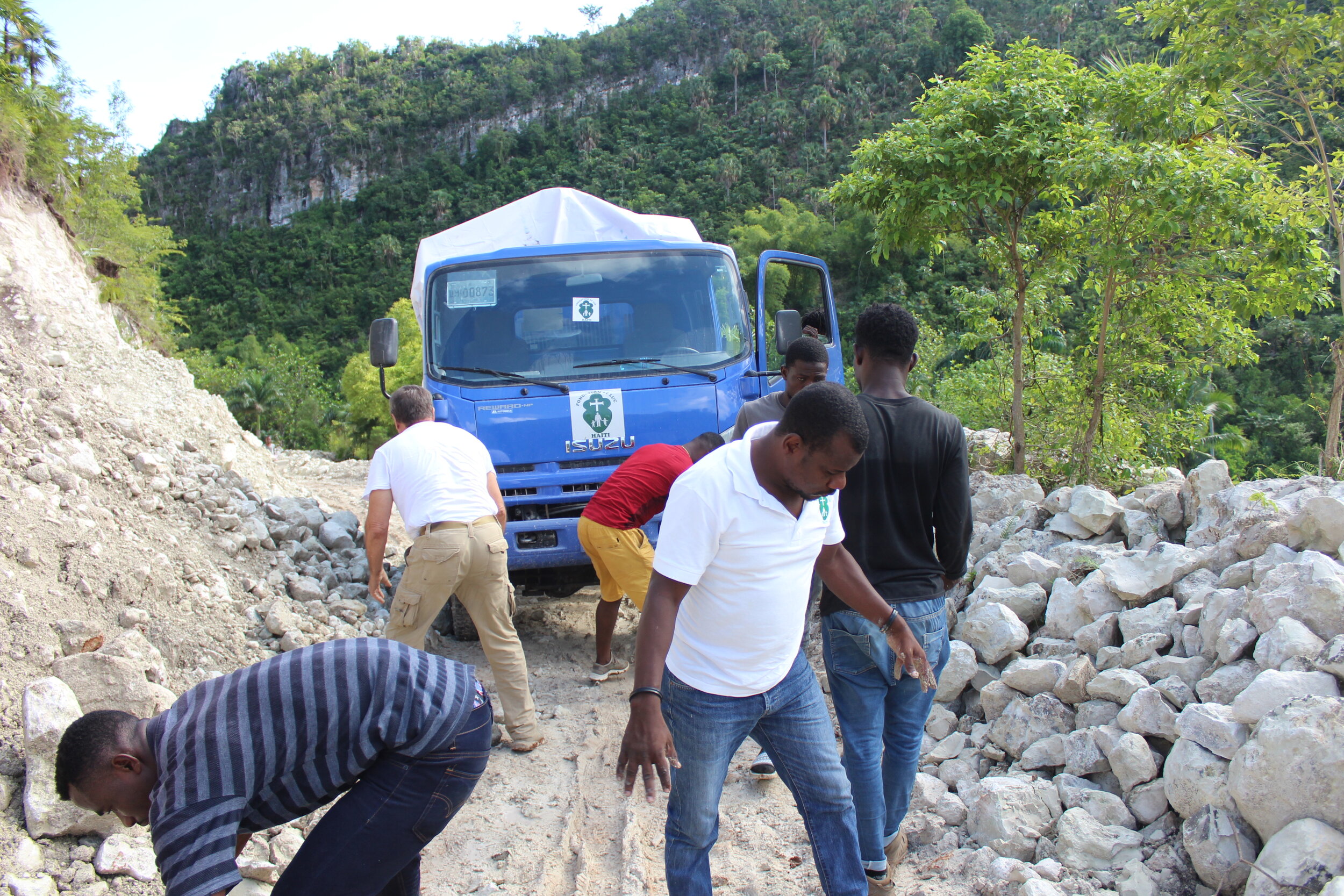 on the road in haiti