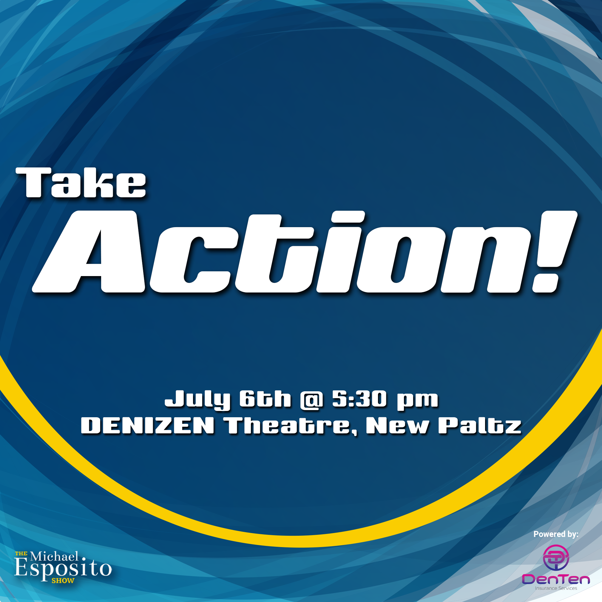 TAKE ACTION event graphic