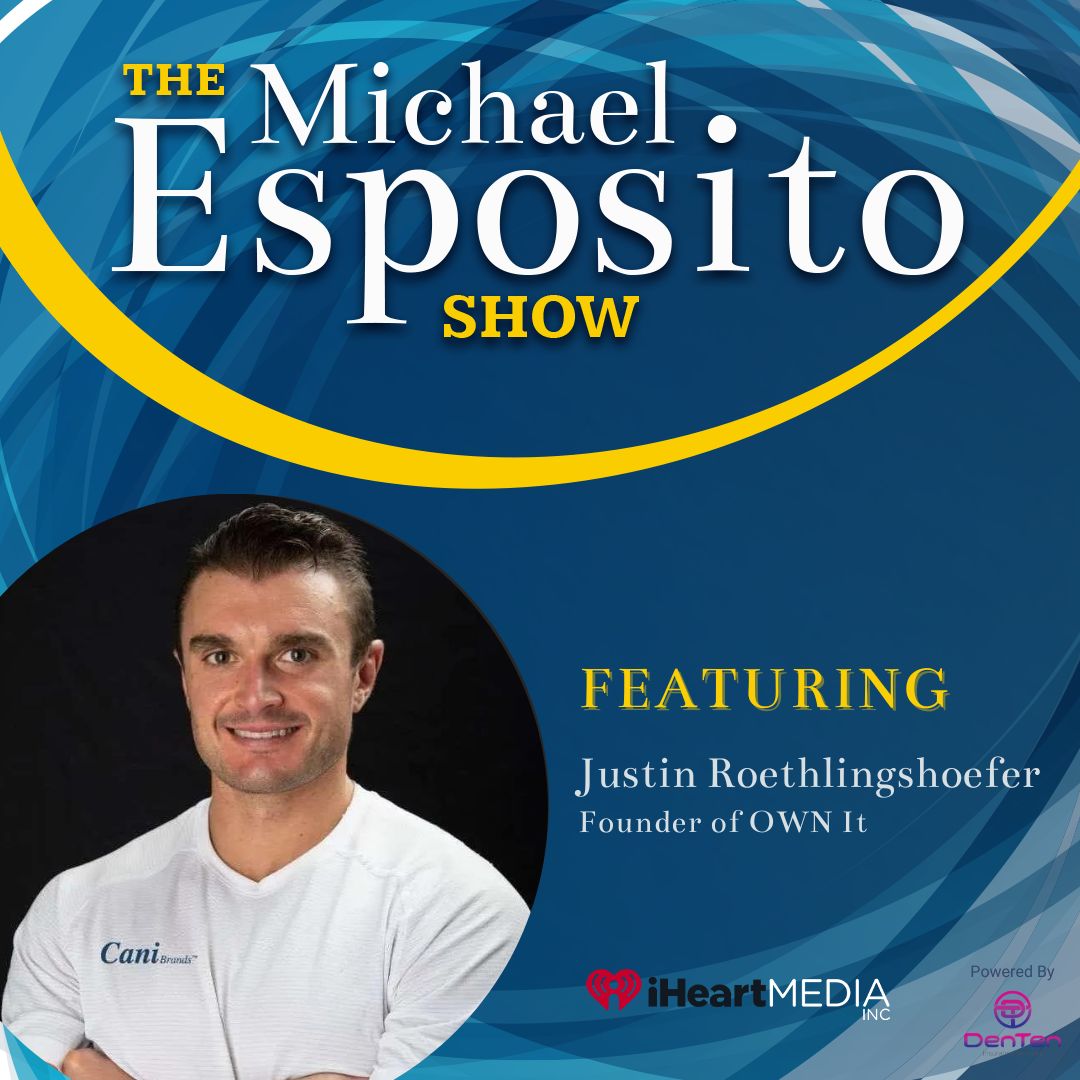 podcast The Michael Esposito Show graphic with Justin Roethlingshoefer